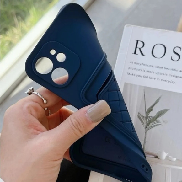 ⚠️Clearance💙iPhone 13/Pro/Pro Max Woven Pattern Card Slot Royal Blue - Picture 2 of 4